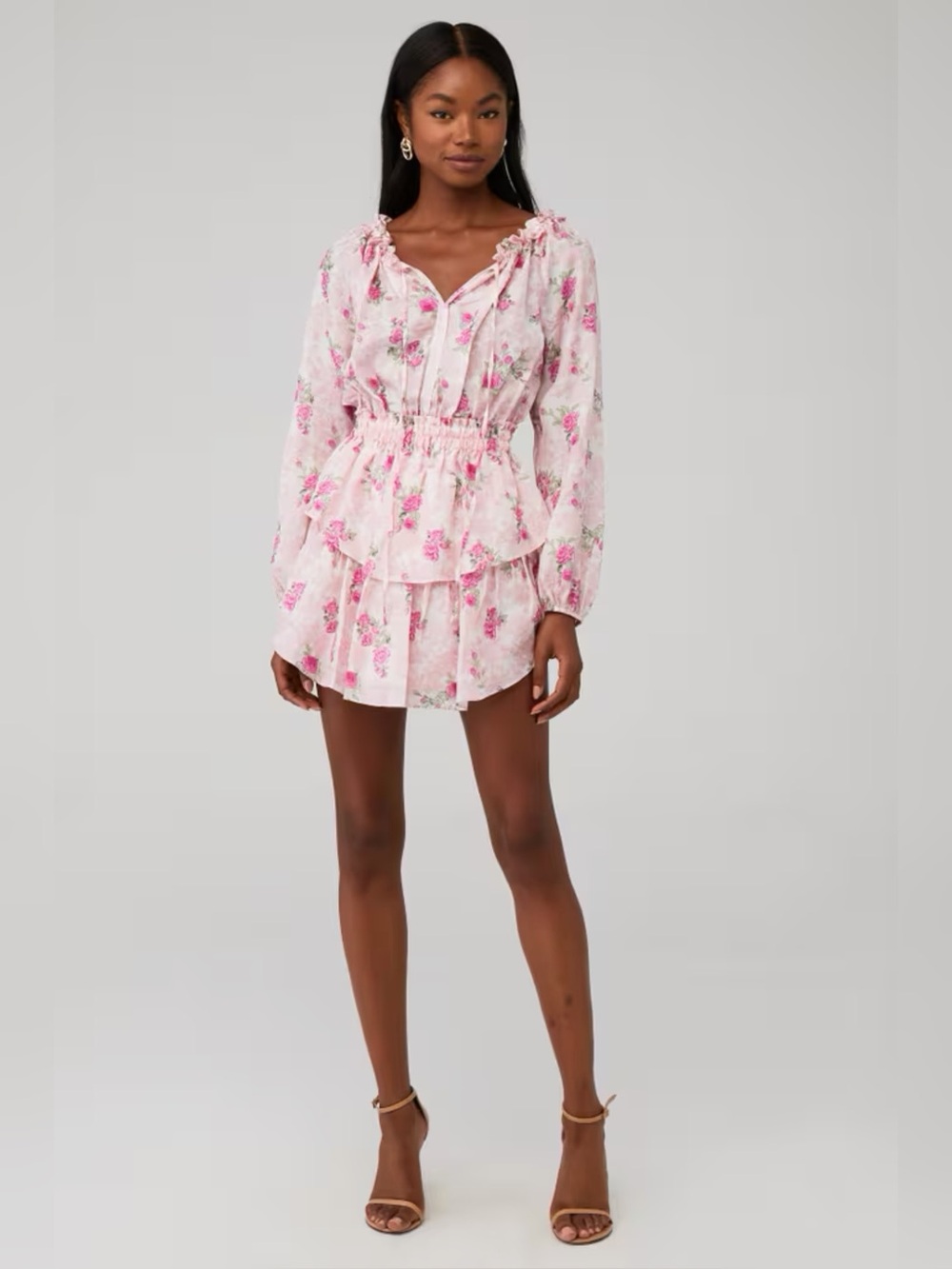 LoveShackFancy Floral Popover Mini Dress​​​​​ Size S NWT